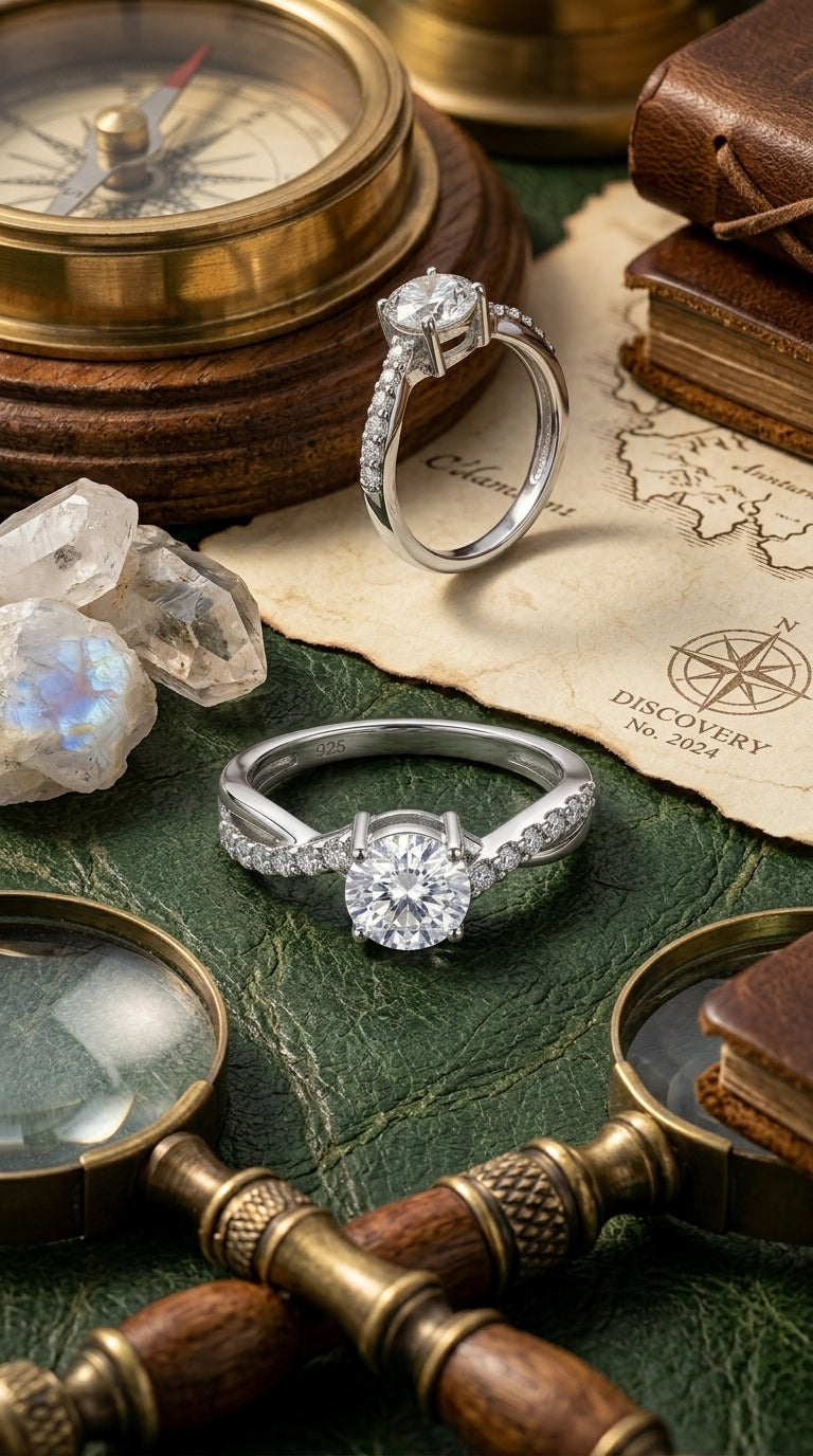 Twisted Solitaire Moissanite Ring