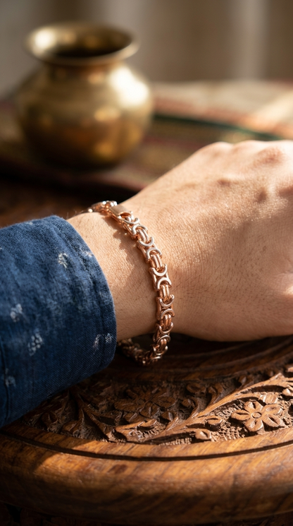 Men’s Rose Gold Link Bracelet