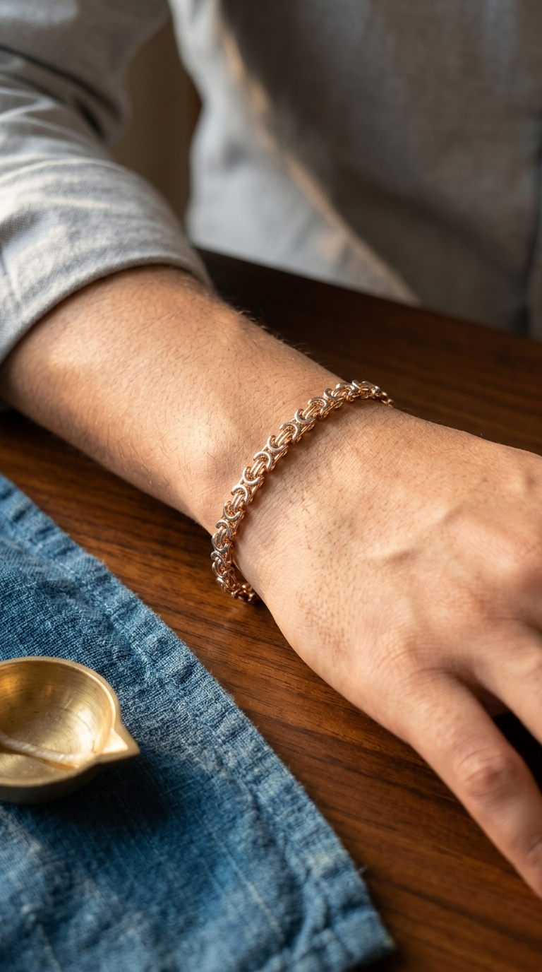 Men’s Rose Gold Link Bracelet