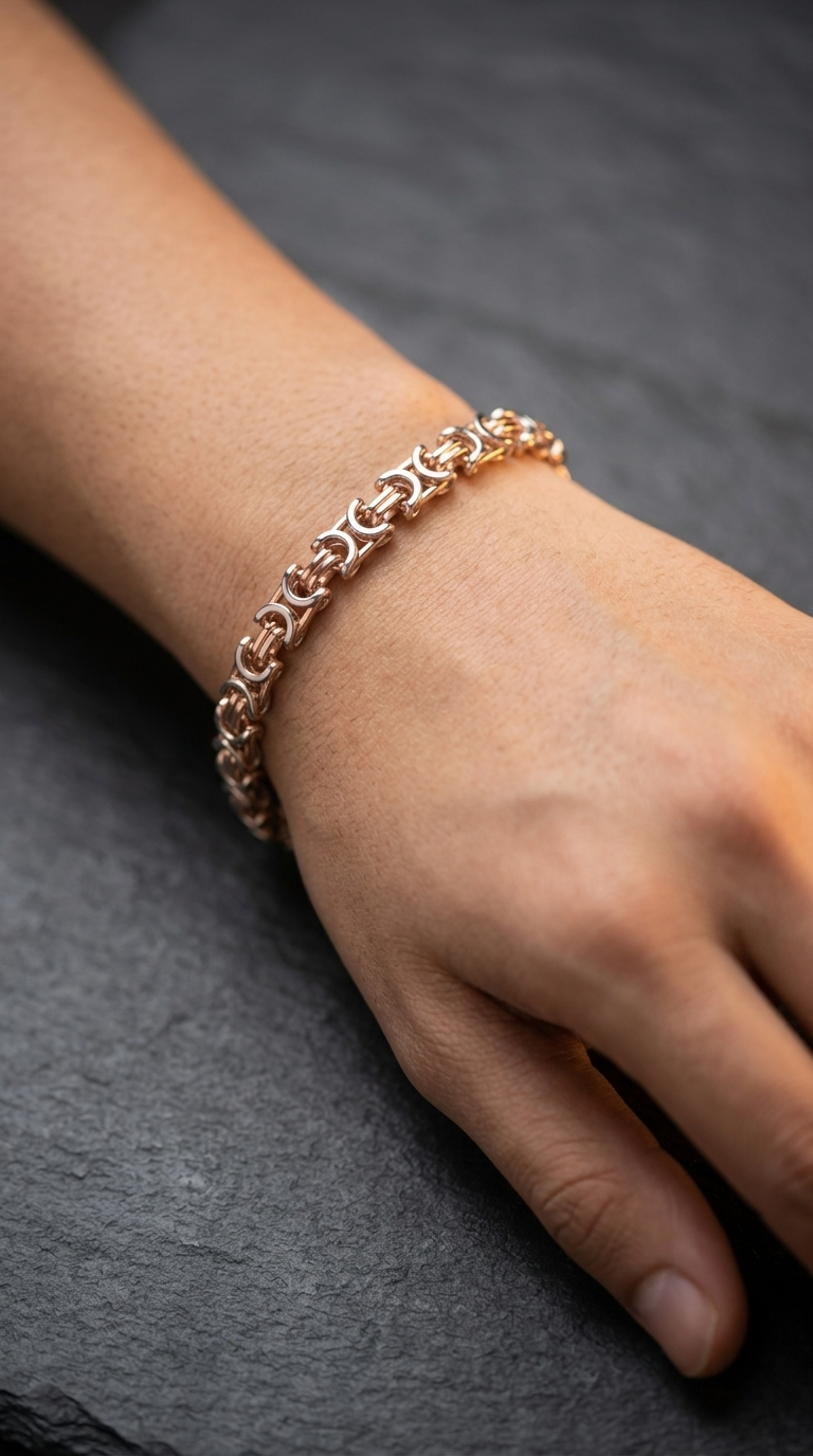 Men’s Rose Gold Link Bracelet