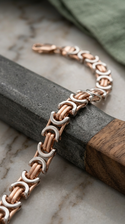 Men’s Rose Gold Link Bracelet