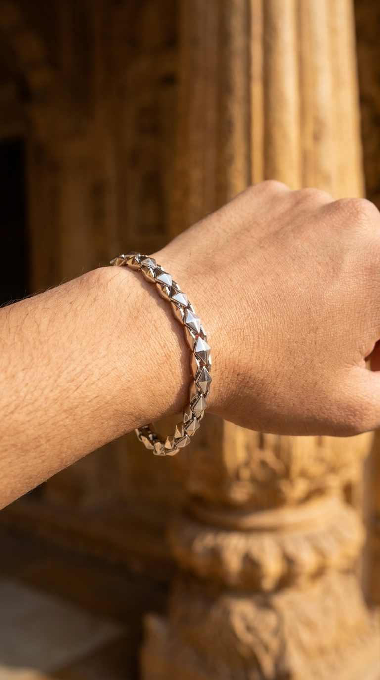 Men’s Geometric Link Bracelet