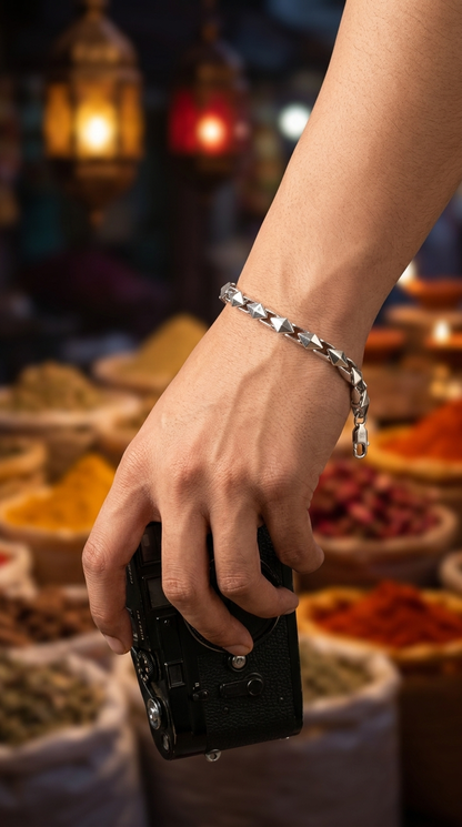 Men’s Geometric Link Bracelet
