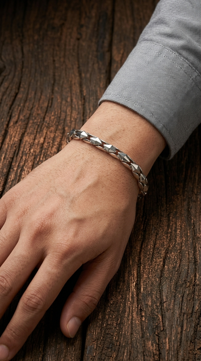 Men’s Geometric Link Bracelet