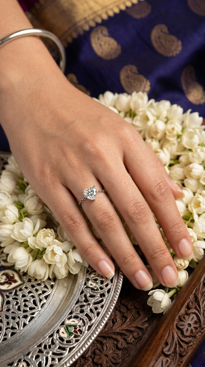Celestial Heart Chain Ring