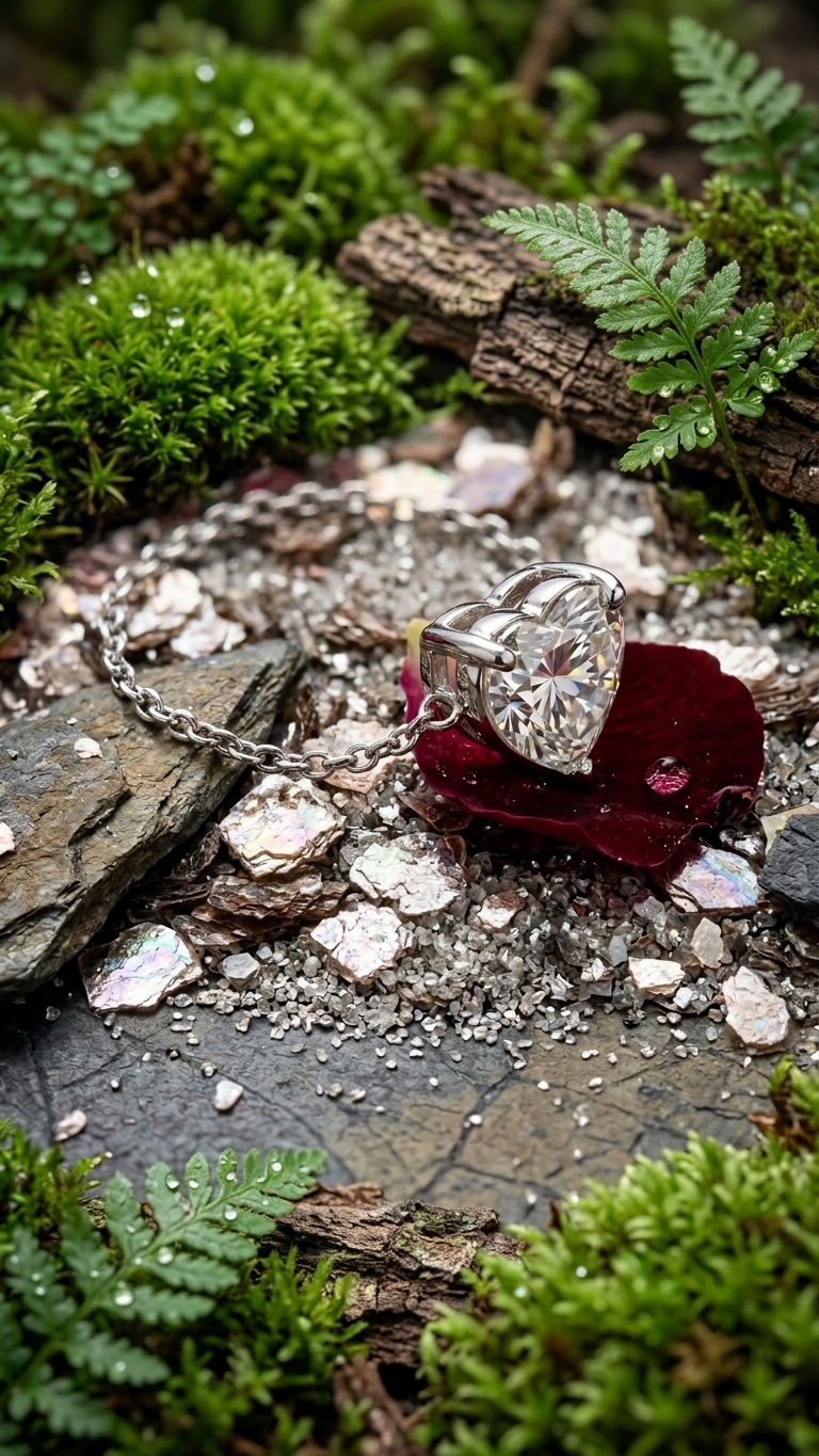 Celestial Heart Chain Ring