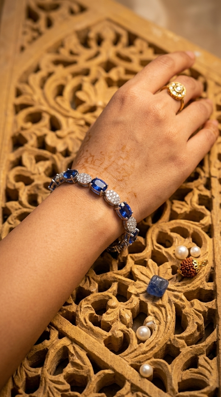 Royal Sapphire Moissanite Bracelet