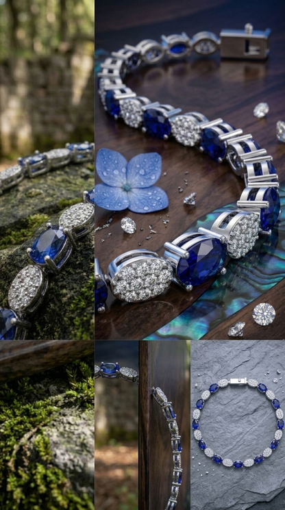 Royal Sapphire Moissanite Bracelet
