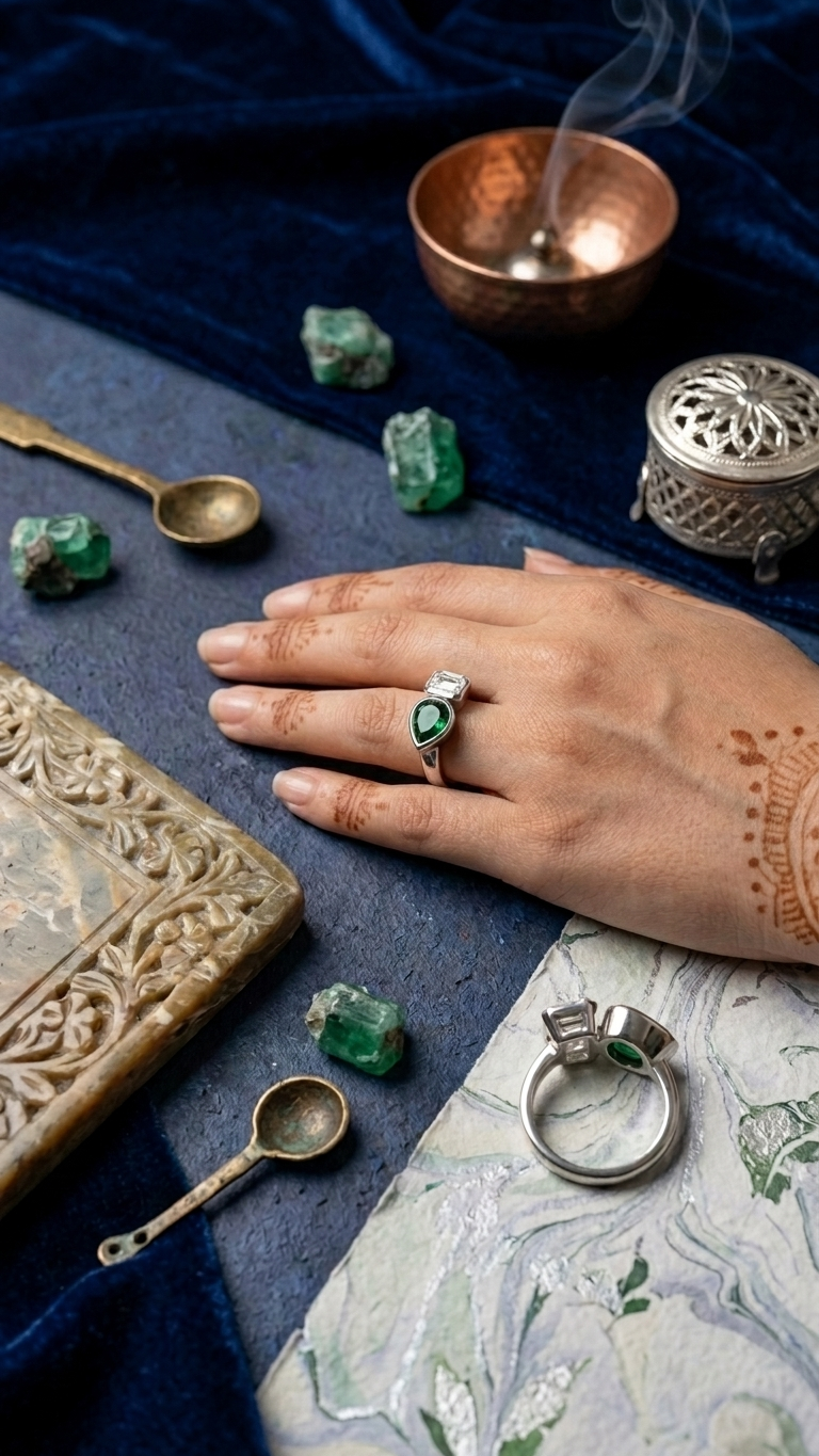 Emerald Duo Ring