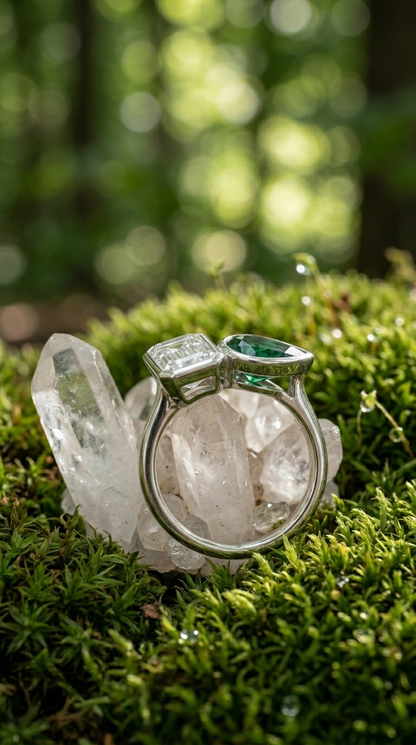 Emerald Duo Ring