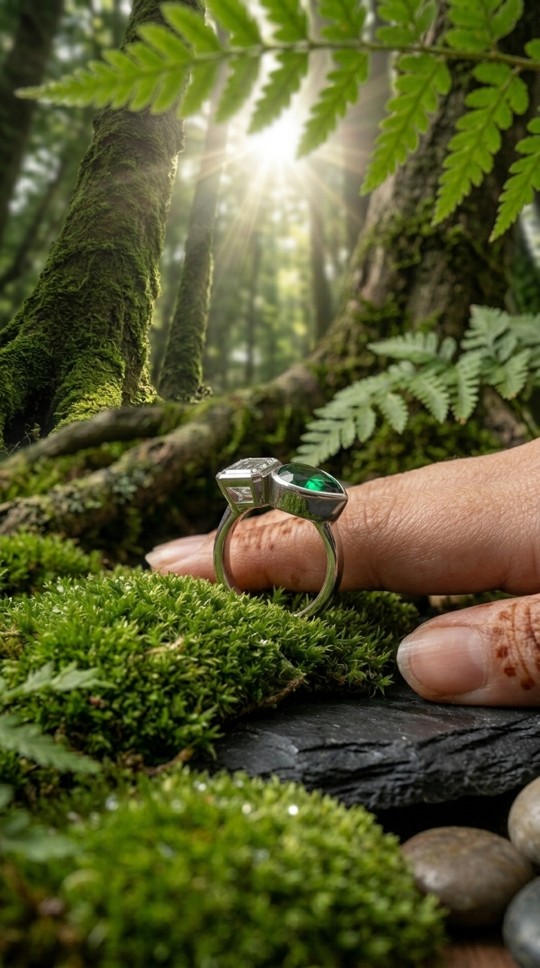 Emerald Duo Ring
