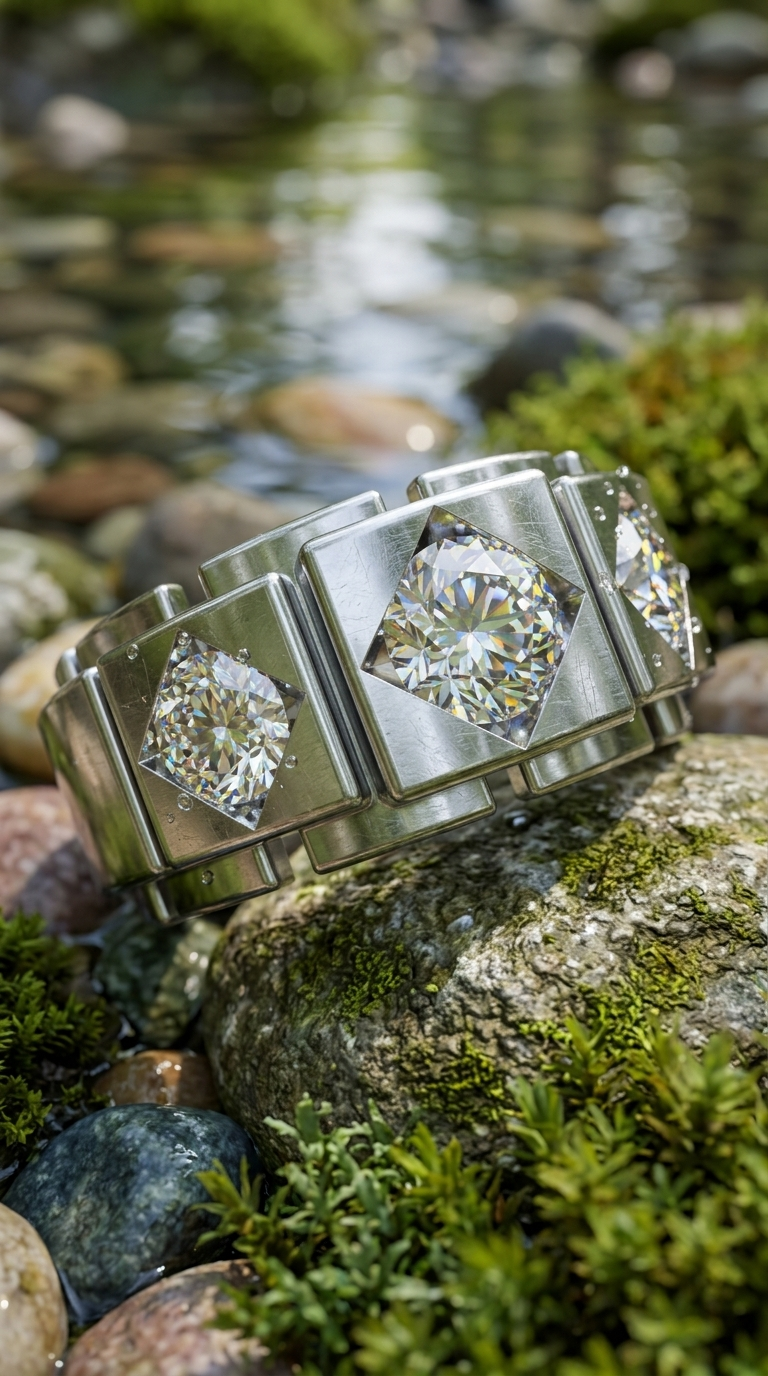 Imperial Mosaic Unisex Moissanite Ring