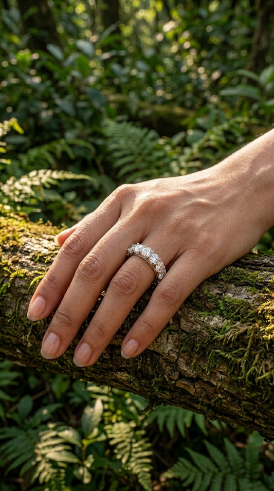 Celestial Spark Moissanite Eternity Ring
