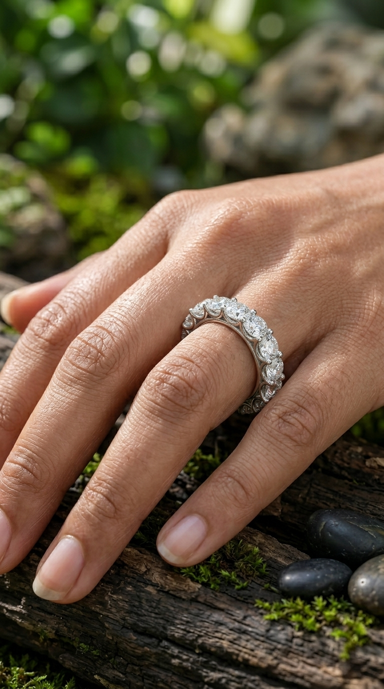 Celestial Spark Moissanite Eternity Ring