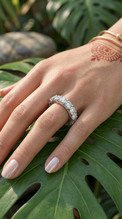 Celestial Spark Moissanite Eternity Ring