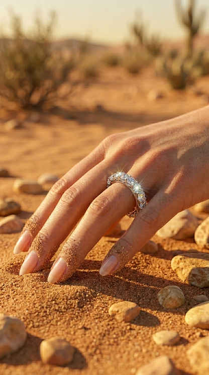 Celestial Spark Moissanite Eternity Ring