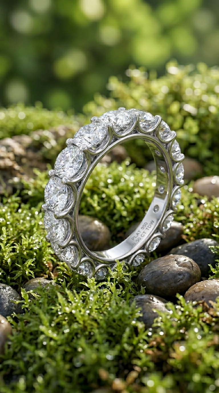 Celestial Spark Moissanite Eternity Ring