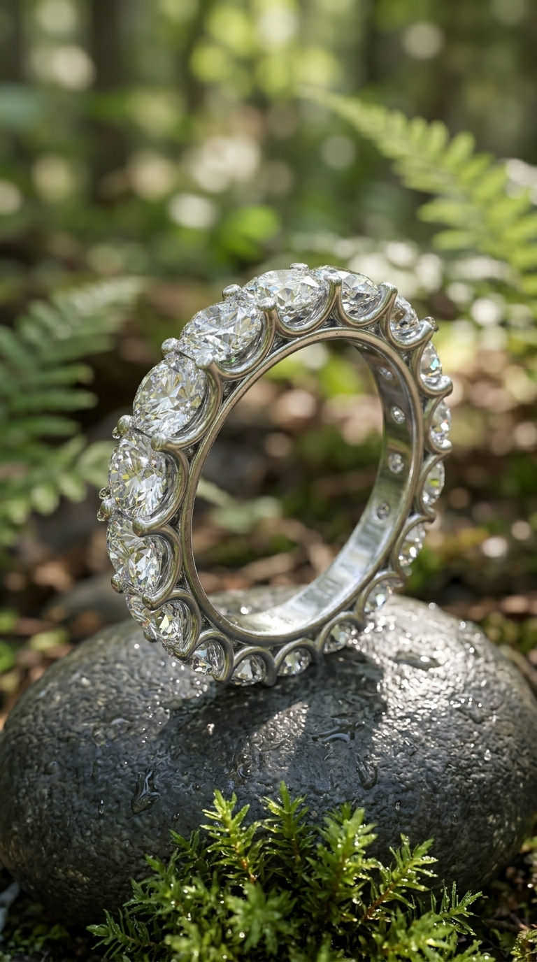 Celestial Spark Moissanite Eternity Ring