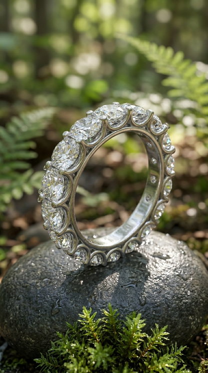 Celestial Spark Moissanite Eternity Ring