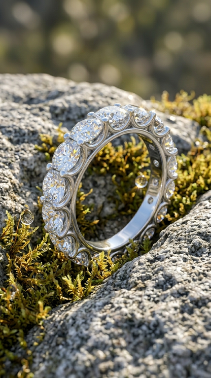 Celestial Spark Moissanite Eternity Ring
