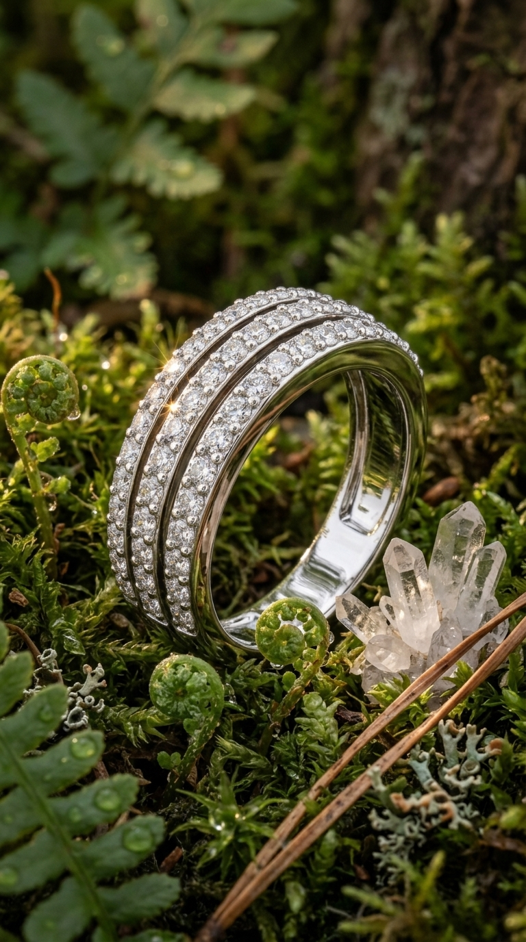 Three row stackable ring