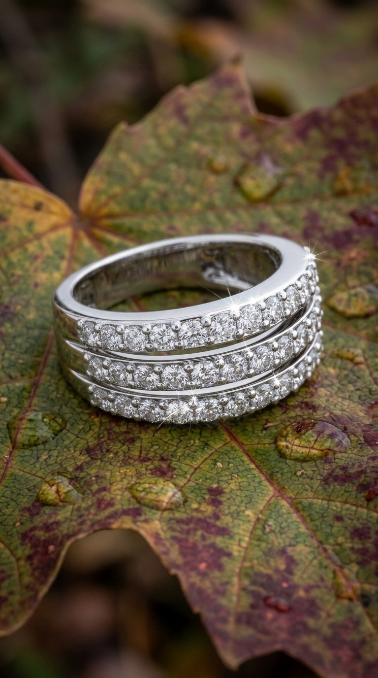 Three row stackable ring