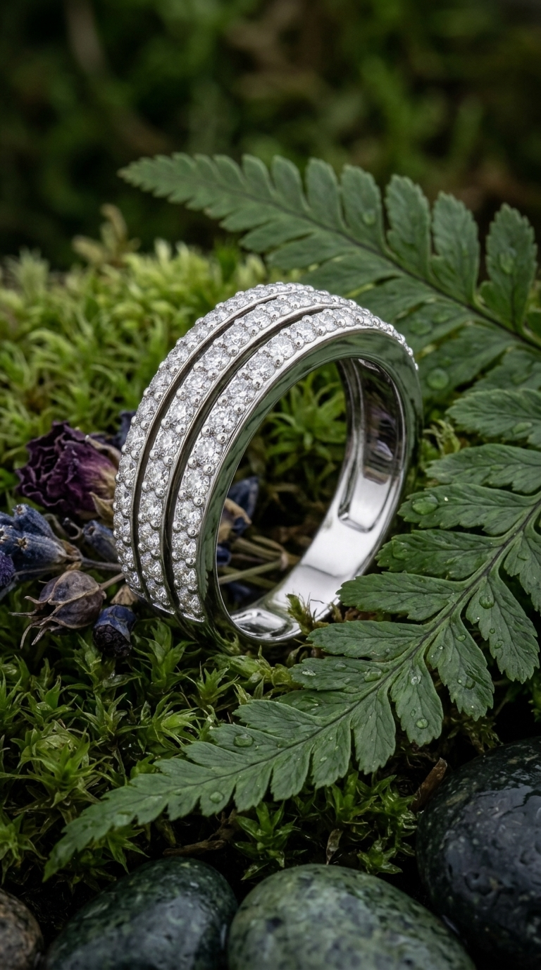 Three row stackable ring