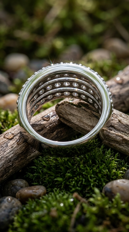 Three row stackable ring