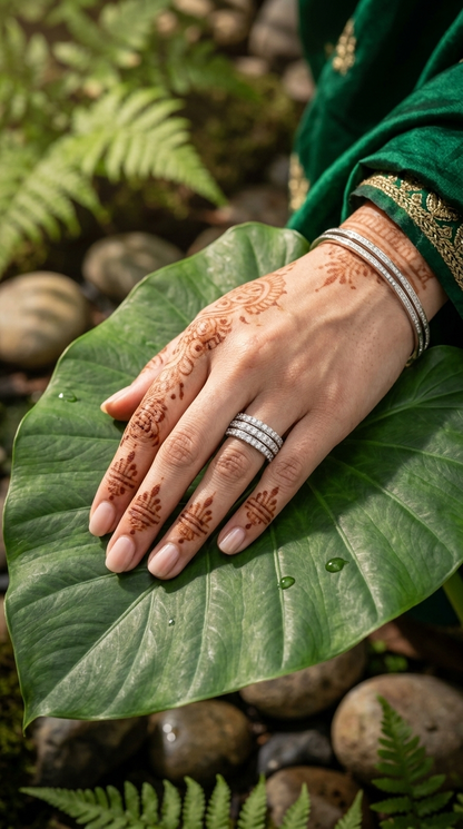 Three row stackable ring