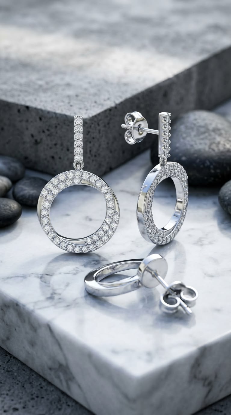 Interlinked Circle Earrings
