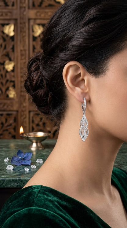 Twisted Leaf Drop Earrings
