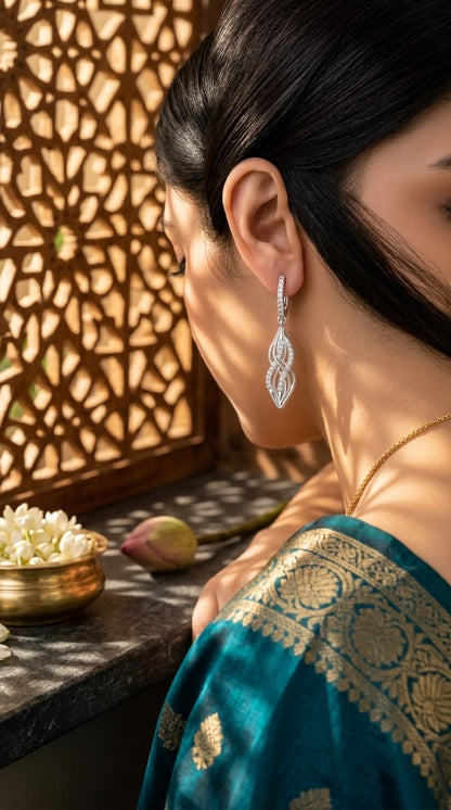 Twisted Leaf Drop Earrings