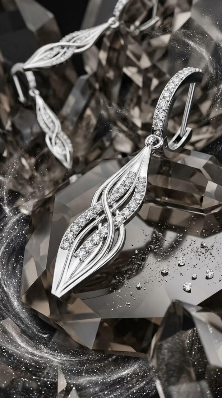 Twisted Leaf Drop Earrings