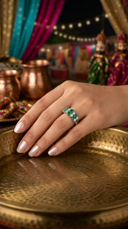 Emerald crystal band