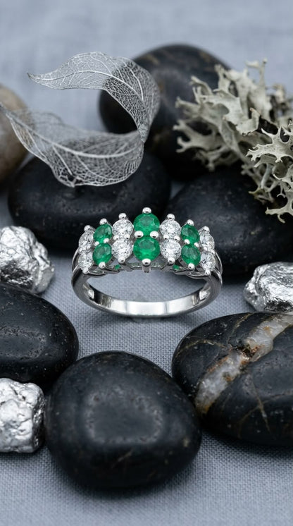 Emerald crystal band
